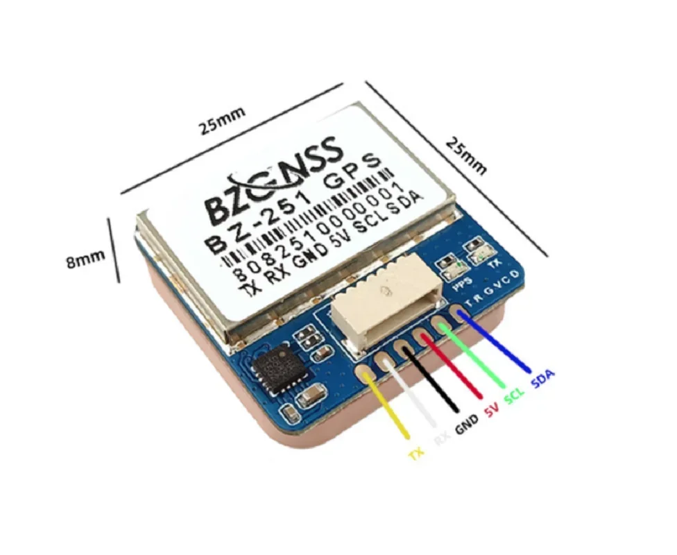 BZGNSS BZ 121 BZ 181 BZ 251 Modulo di posizionamento GPS a doppio protocollo FPV adatto per droni incrociati ad ala fissa di salvataggio fuori controllo