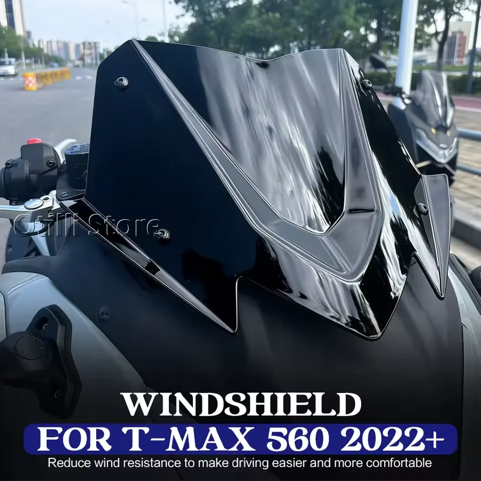 

For YAMAHA T-MAX 560 TECH MAX TMAX560 2022-2026 Motorcycle Front Windscreen Windshield Fairing Viser Visor Wind Screen Deflector
