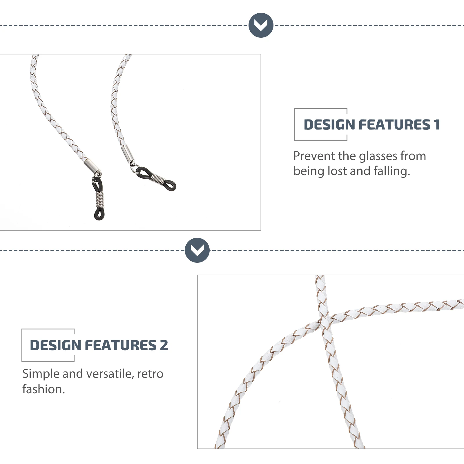 

2 Pcs Glasses Lanyard Anti-lost Mask Ropes Sunglasses Retainer Frame Eyeglass Spectacle Chain Plating Eyeglasses Hanging Unique