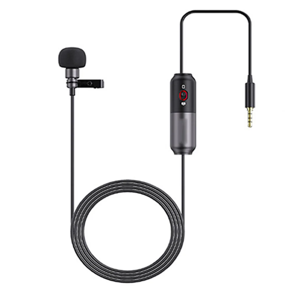 1set MIC-LAV02 Microphone 2.5µm Lavalier Camera Microphone 360° Surround Sound Pickup Noise Reduction For Karaoke Live Streaming