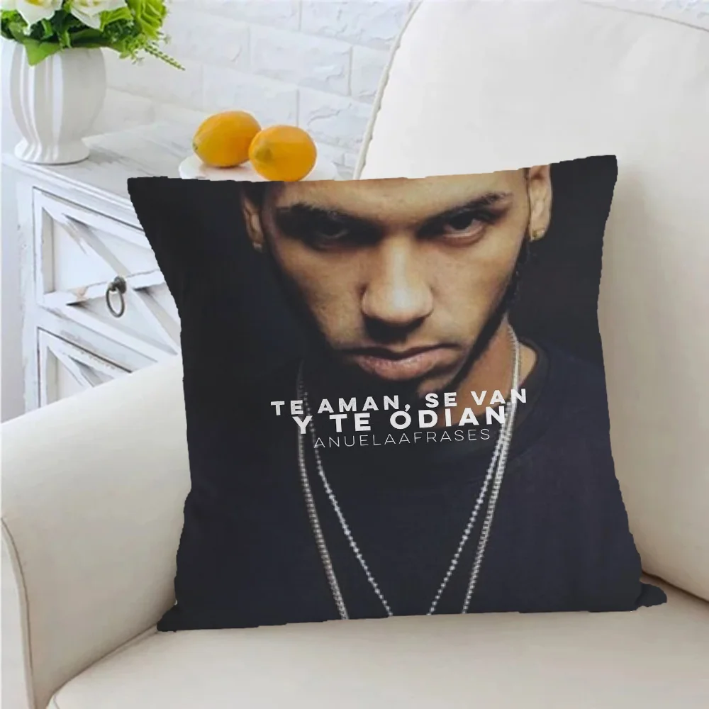 Anuel Aa Decorative Cushion Cover Sleeping Pillows Home 45x45 Cushions Covers Pillow Sofa 50x50 40*40 Pillowcase Textile Garden