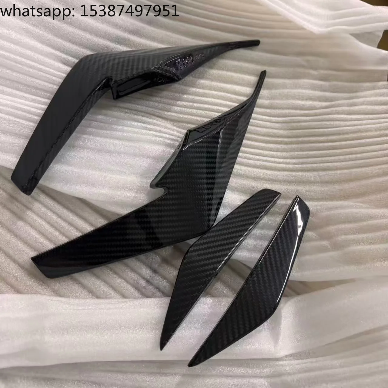 For Audi R8 Upgrade Dry Carbon Fiber Front Bumper Canards