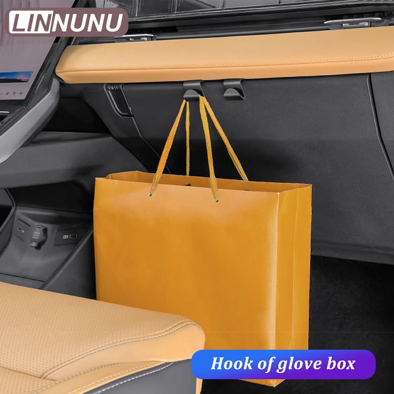 LINNUNU Car Seat Back Hook Glove box Hanger Mount Storage Holder for Bag pouch Hanging Hook for Geely Atlas II Starray Boyue L