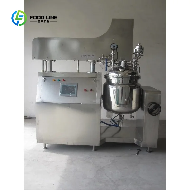 Customized Vacuum Homogenizer Emulsifier Hydraulic Lifting Ointment Mayonnaise Making Emulsifying Machine