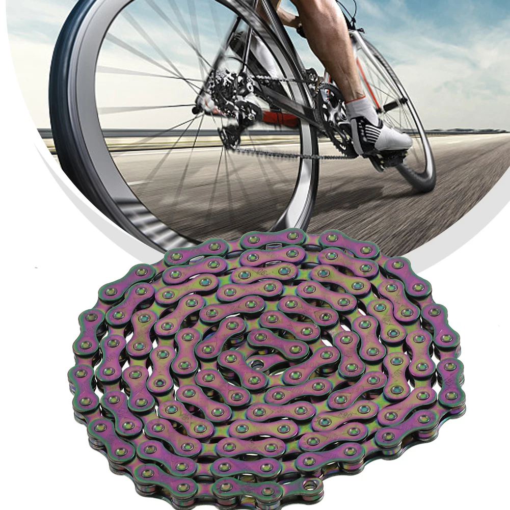 8/9/10Speed Bicycle Chain High Strength Steel MTB Moutain Bike Titanium Coating With Chain Button MTB Replacement Part