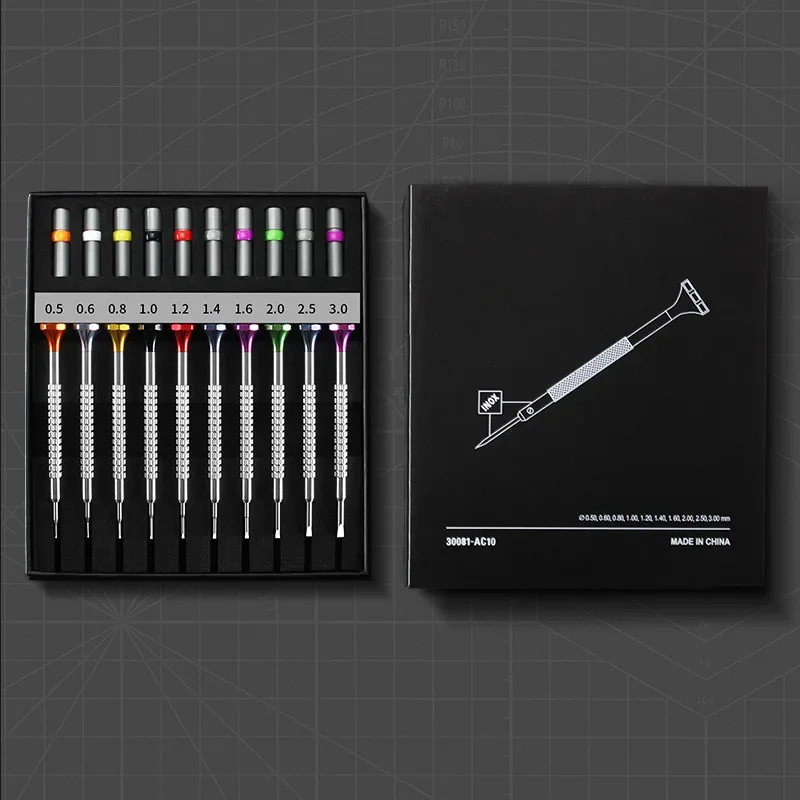 10PC Watch Repair Precision Screwdriver Set - Anti-Magnetic Stainless Steel Tools for Watches & Electronics (2.5mm)