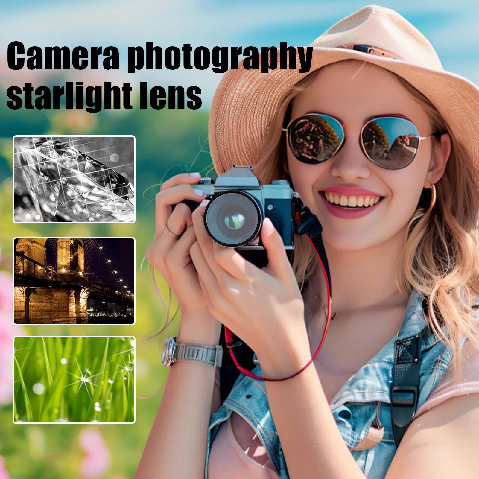 Star Filter 52mm Camera Lens Effect Filters Threaded Mount Portable Photo Accessories For Night Scenery Videographers Travel