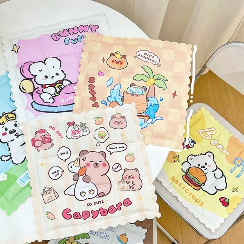 

New Thickened Cooling Ice Cushion Waterproof Cartoon Dog Cooling Mat Breathable Comfortable Pet Seat Pads Summer