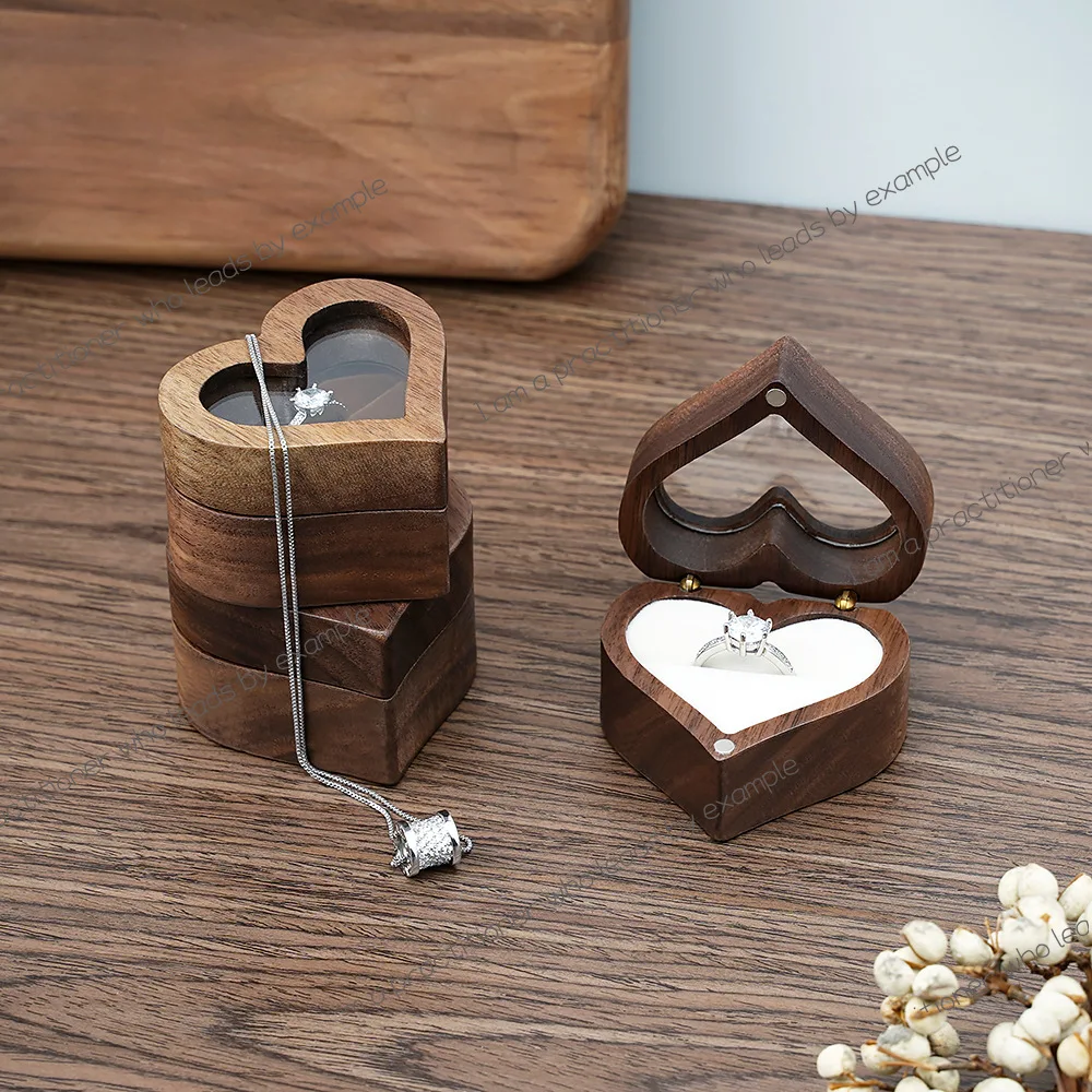 Wood Love Ring Box Jewelry Storage Packaging Wedding Memorial Valentine's Day Gift Engraving Name ETSY Handmade Products