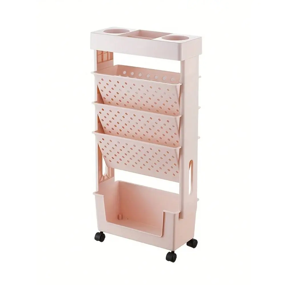 

Movable Bookshelf, Desk Side Bookshelf, FloorMounted Desk Trolley, Book Storage Rack, Office And Study Supplies Storage Rack, P