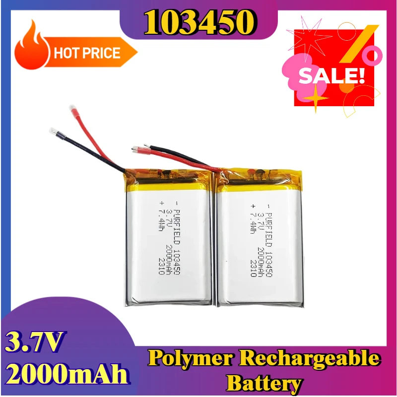 

3,7 В 2000 мАч для массажного устройства Полимерная аккумуляторная батарея