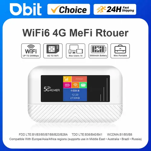 Enrutador Lte 4G módem SIM 300Mbps WiFi6 Mifi Compatible con tarjetas SIM 5G Mini Pocket 4G Wifi Hotspot puerto tipo C batería de 3000mAh