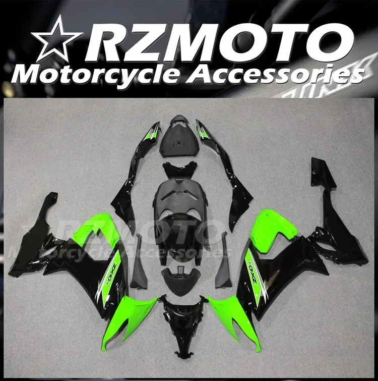 

4Gifts New ABS Full Fairings Kit Fit For KAWASAKI ZX-10R ZX10R 2008 2009 2010 08 09 10 Bodywork Set Custom Black Green