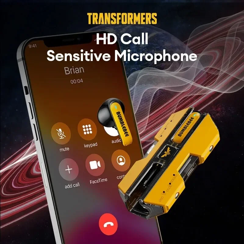 TRANSFORMERS TF-T01 Wireless Earphones Headphones Bluetooth 5.3 Low Latency Headphone Gaming Music Dual Mode Earbud Bumblebee