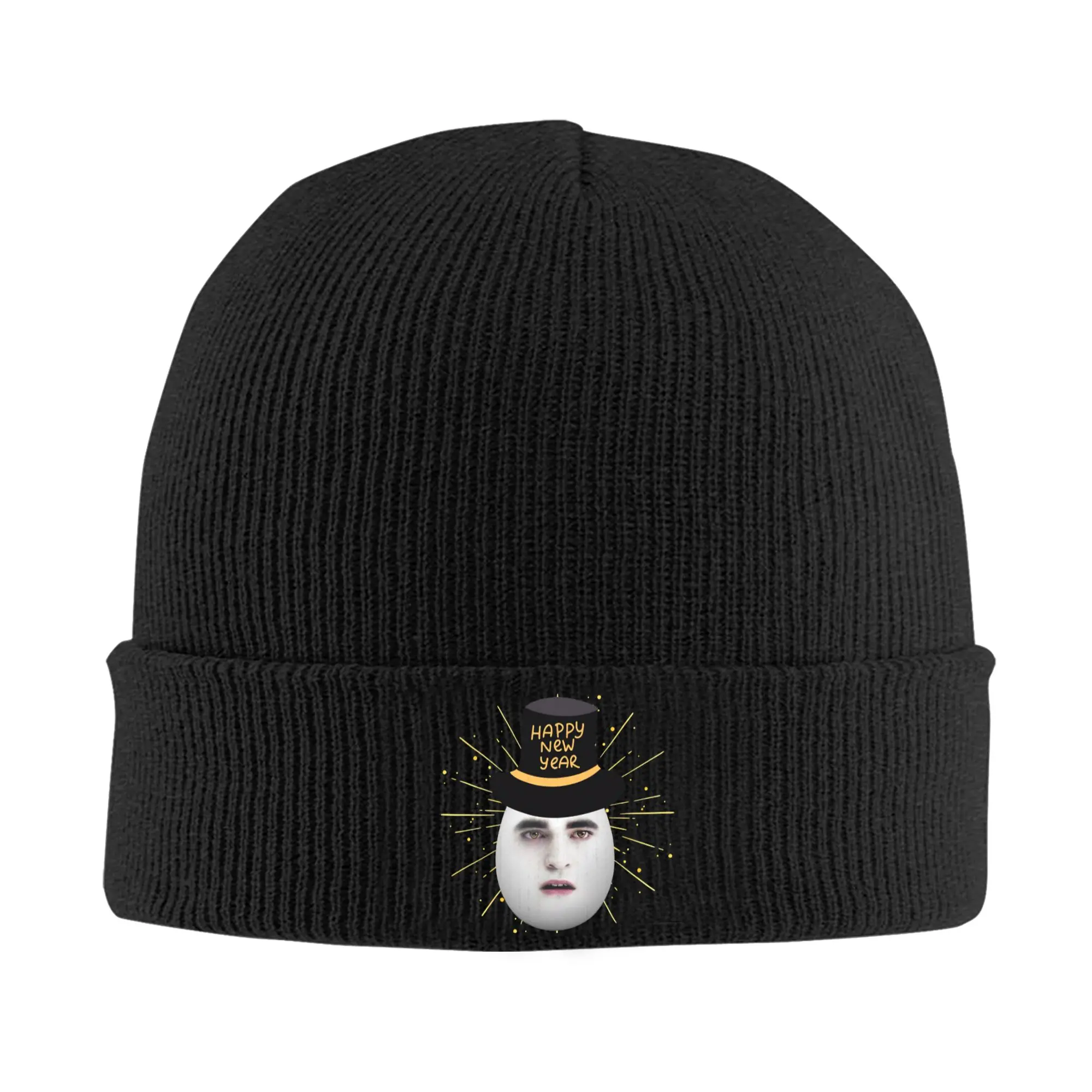 New Years Eggward Knitted Caps Women's Men's Beanies Autumn Winter Hats Acrylic Twilight Edward Cullen Casual Caps