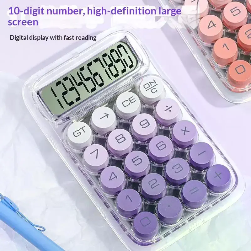 Transparent Large Screen Large Buttons High Appearance Level Calculator Portable Specially Designed For Students