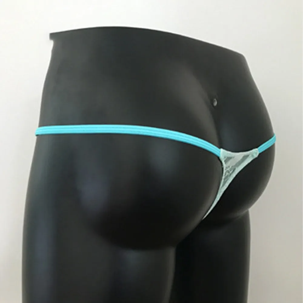 Short Undies Men Thong Briefs Sexy Men's Lace Perspective Low Waist Bulge Pouch G String Thong Briefs Underwear