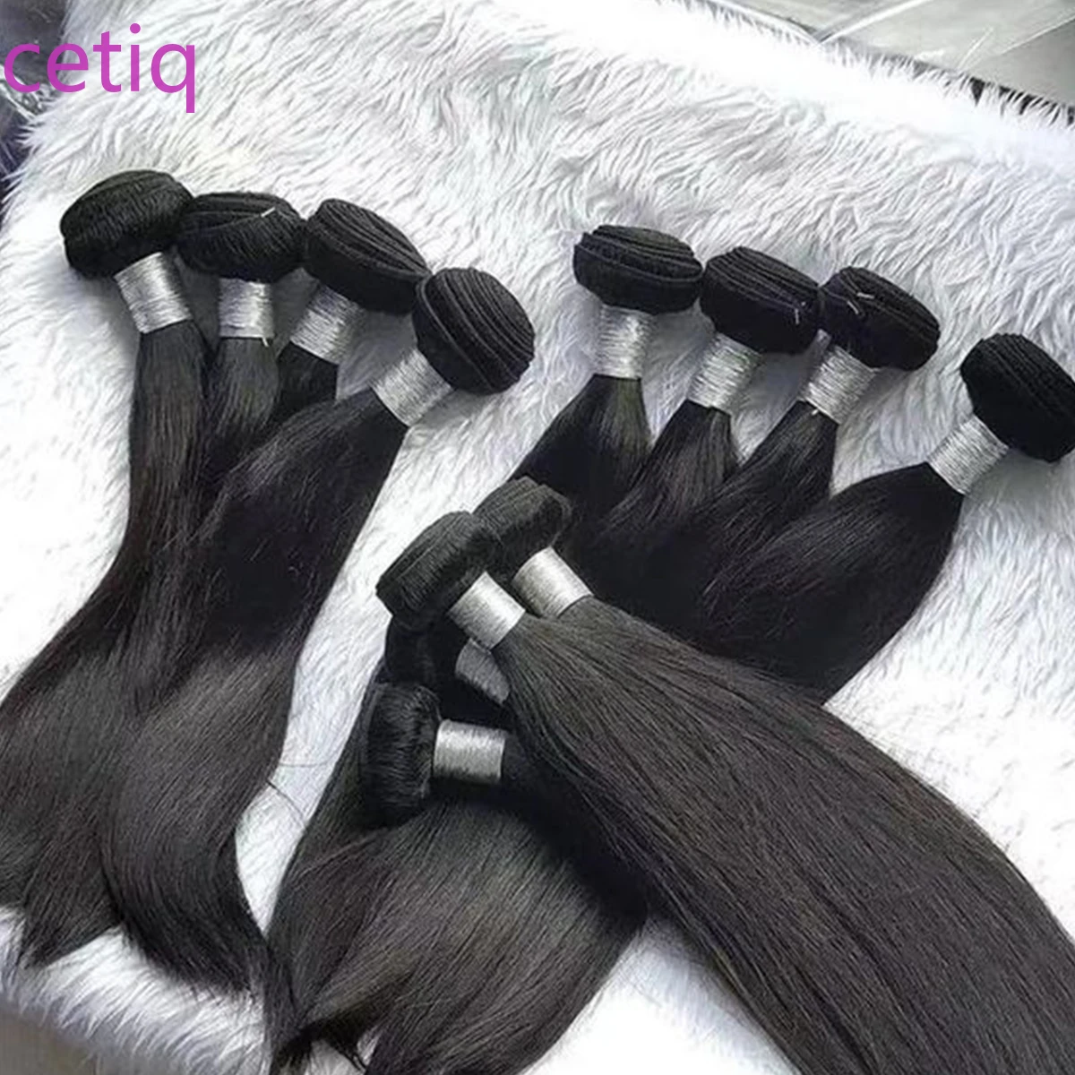 Osso Hetero Pacotes de cabelo humano, 100% não transformados, Virgin Hair12A, Remy Hair, Double Weft Extensions, 3 Pacotes