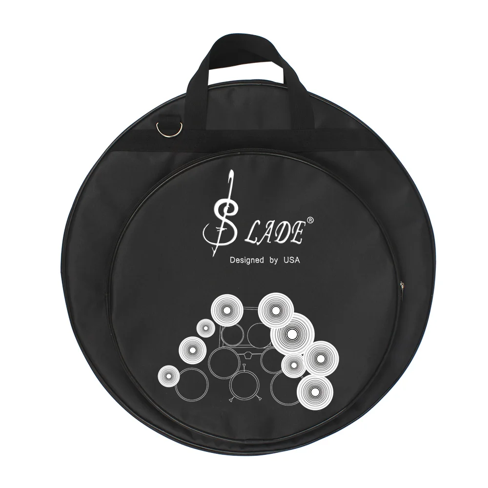 SLADE 21 Inches Cymbal Bag Triples Pocket Handbags Removable Divider Shoulder Strap Knapsack Percussion Instruments Accessories