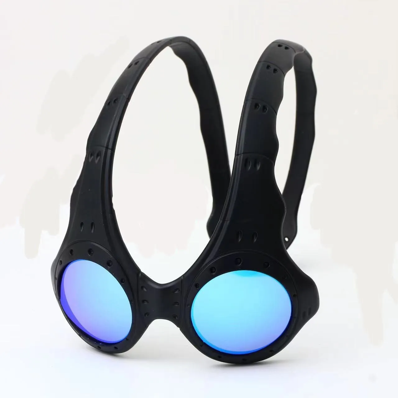 New trendy metal frame anti-blue glasses sports sunglasses