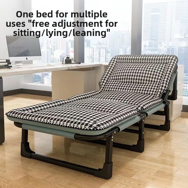 Portable Folding Bed Nap Lounger Adult Home Office Cot Caregiver Essential Home Portable Multipurpose Camp Bed Bed Modern image 4