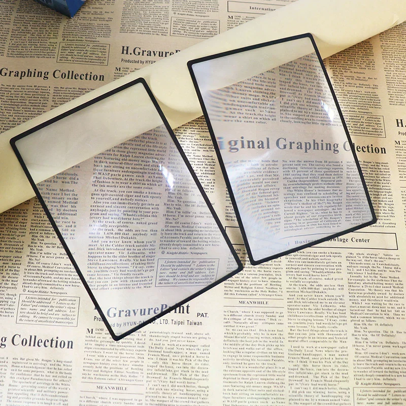 Glass A5 Full Page Large Sheet Magnifier Magnifying Glass Book Page Magnification 3X Ultra-thin Magnifier Loupe Magnifying
