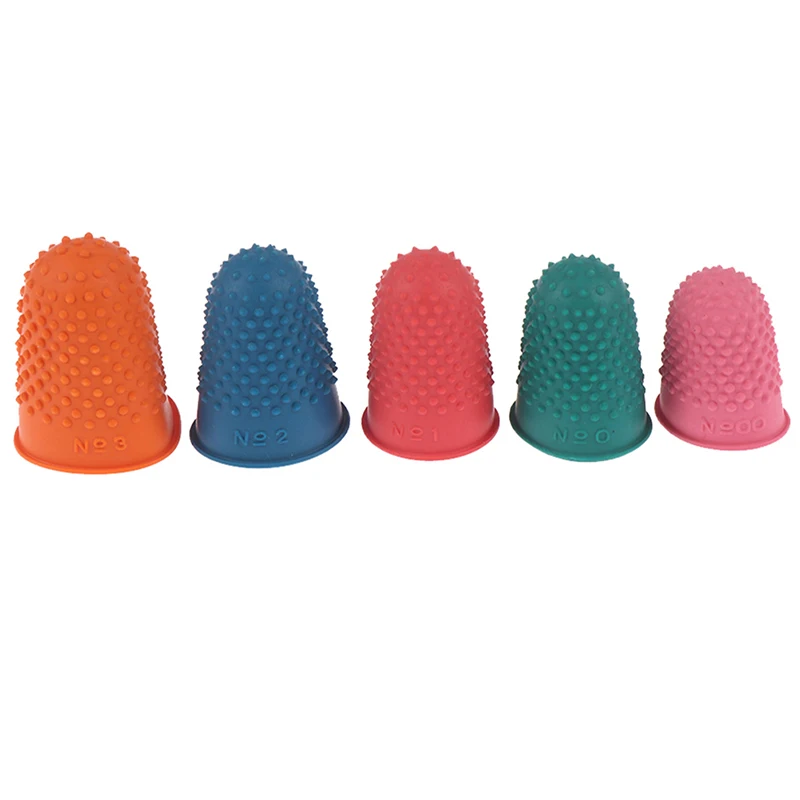 5Pcs Counting Cone Rubber Thimble Protector Sewing Quilter Finger Tip Craft