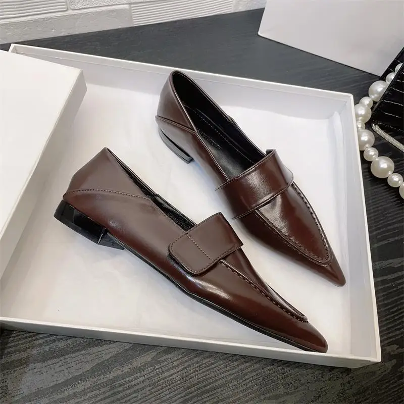 Women's shoes 2026 spring new item European and American style pointed single shoe women's low heel professional women's shoes view 4