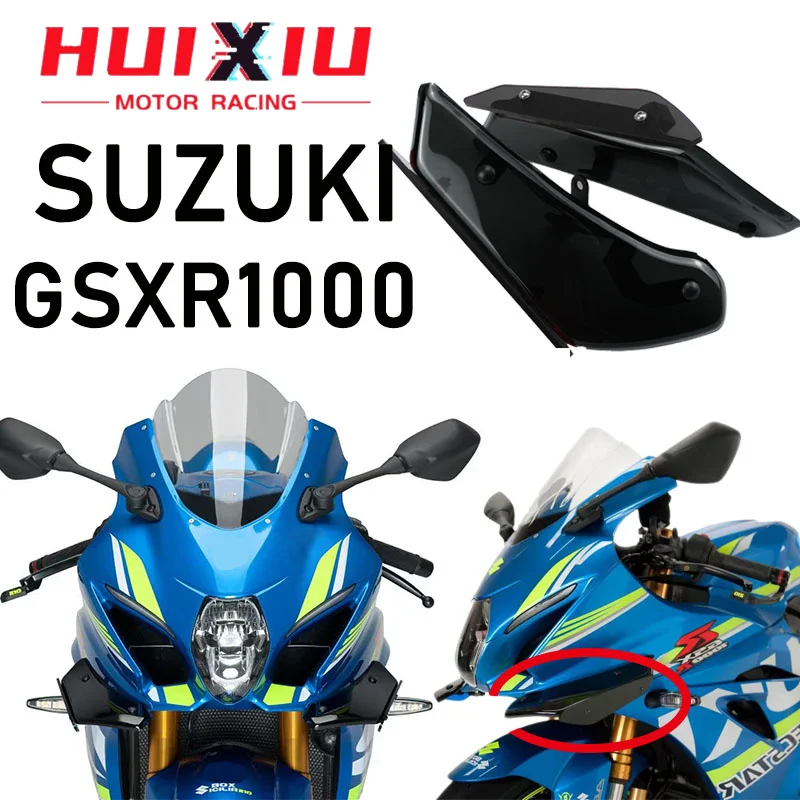 

Downforce Sport Side Spoilers Aerodynamic Wing Deflector Fits For SUZUKI GSXR 1000 2017-2021 GSX-R1000 2018 2019 2020 gsxr1000