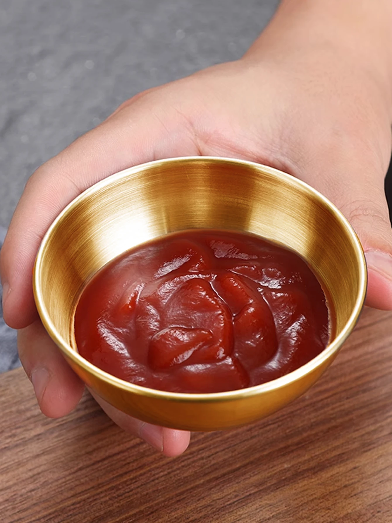 2/4/12 قطعة الفولاذ المقاوم للصدأ الذهبي أطباق توابل وصلصة المقبلات التوابل تخدم أطباق مجموعات صينية أطباق توابل أدوات المائدة المطبخ #5