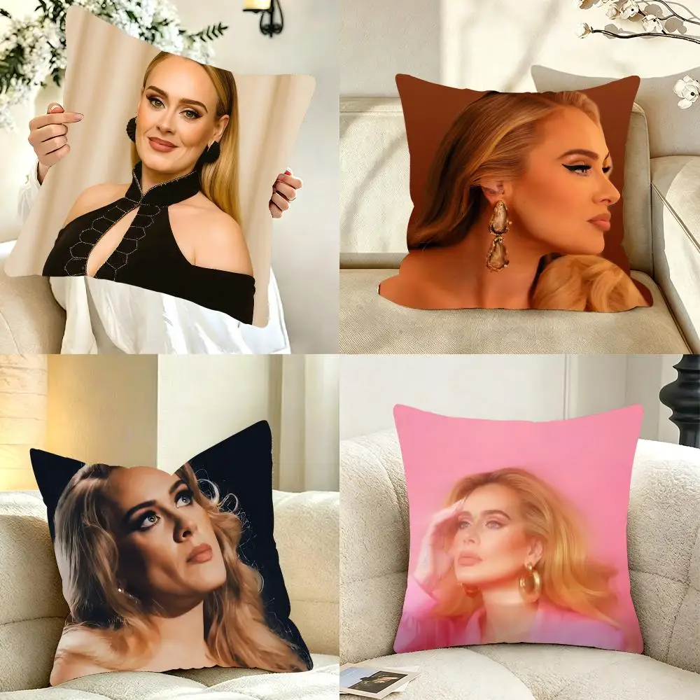 Soulful Singer A-Adele Adkins Cushion Cover Bedroom bed reading backrest cushion Festive plush holiday Soft plush throw