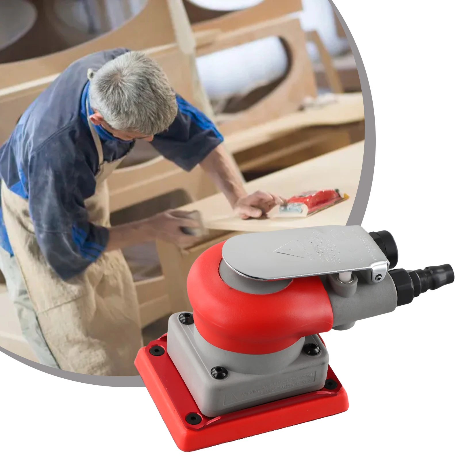 Sustainable Design Square Air Sander Built to Last Through Continuous Heavy Duty Usage Across Various Projects