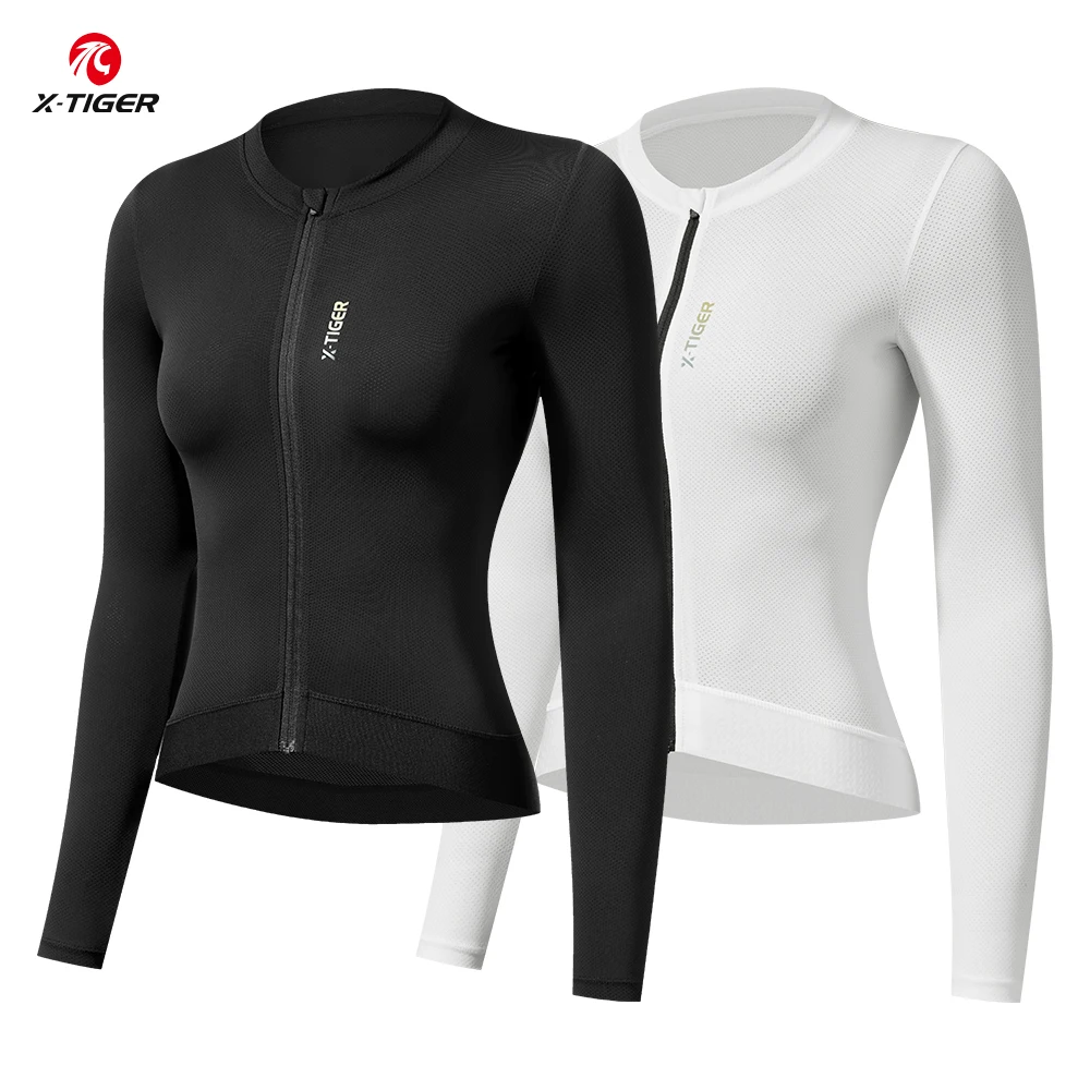 

X-TIGER Long Cycling Women Long Autumn Road Bike Jersey Women's Anti-UV Mountain Bicycle Clothing Breathable Cycling Jersey