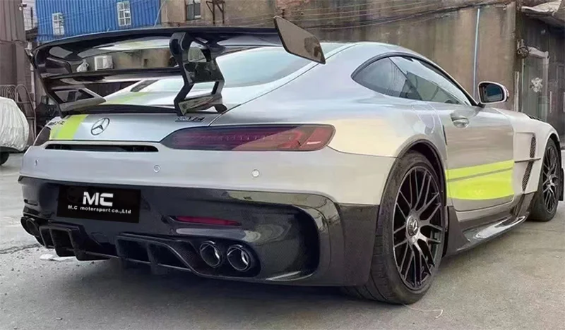 For Benz Amg GT GTS GTR Rear Tail Wings BS Style Real Carbon Fiber Rear Spoiler Rear Wing Body Kit Retrofit accessories