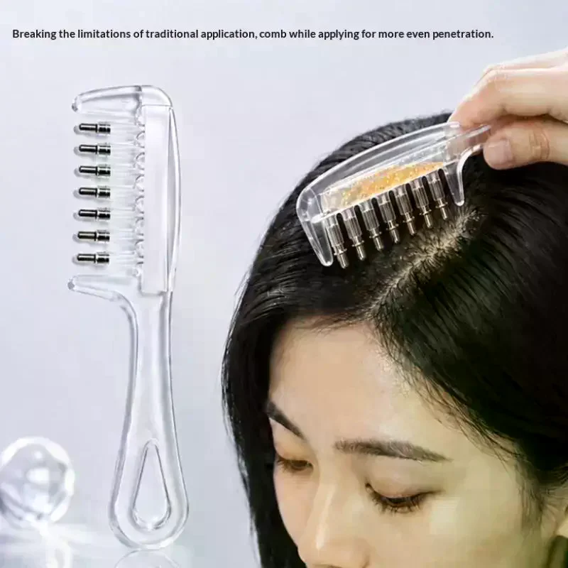 1 Set Refillable Oil Hair Care Comb Essential Oil Infusion Hair Comb Scalp Massage Applicator Brush For Hair Growth Treatment