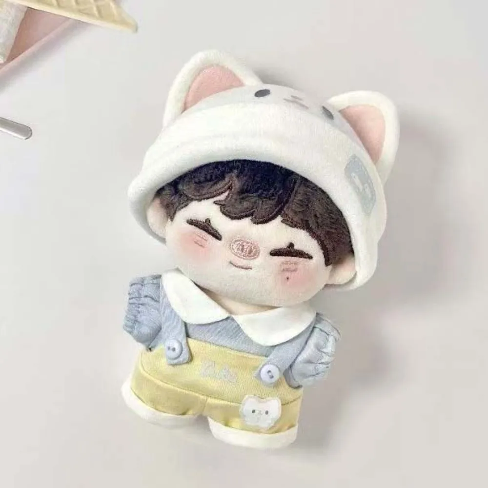 1 set DIY Clothing Cat Hat 10cm Cotton Clothes Strap Pants Mini Clothes Outfit Cute Creative Dress Up Set Children's Gift