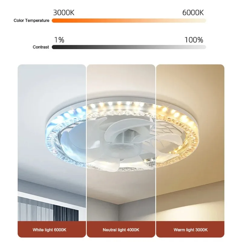 

Хрустальный потолочный вентилятор с LED-подсветкой и пультом дистанционного управления для дома, спальни, гостиной, кухни, потолочного монтажа