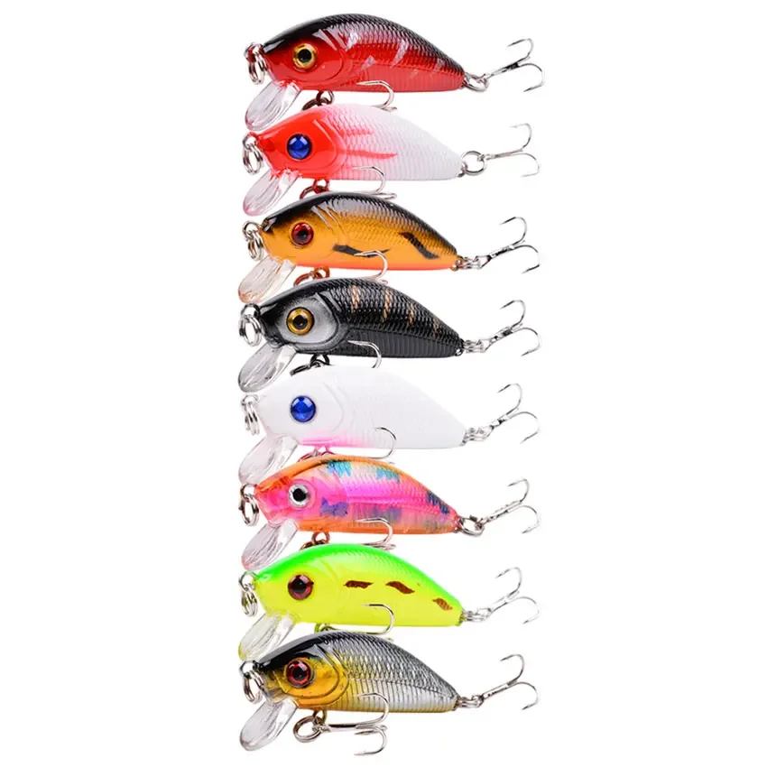 80pcs/Lot Fishing Bait Classic Design Minnow Fishing Lures 8 Colors 5CM/3.6G Carp Striped Bass Pesca Fishing Tackle SwimBait