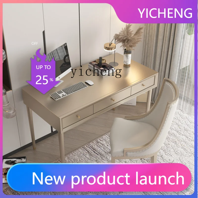 

LYY Light Luxury Solid Wood Computer Desk Home Chair Set Simple Writing Desk Office Desk room decor