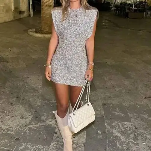 

Customizable Summer For Women Fashion Round Neck Sheath Short Dresses Female Vintage Elegant Women's Mini Dress Vestidos