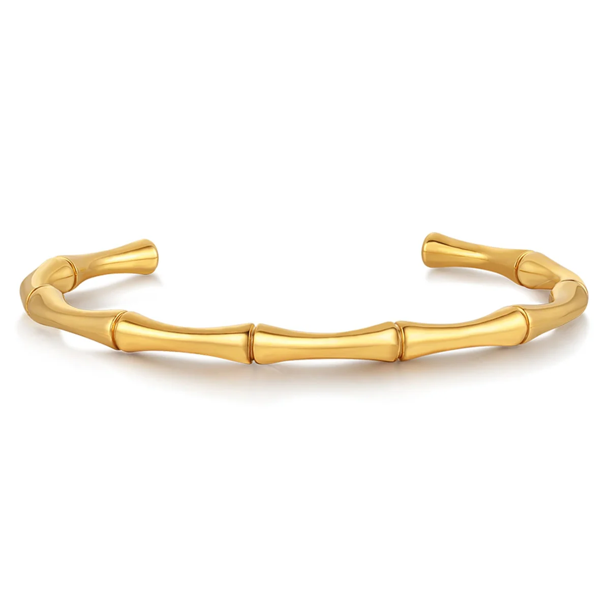 

Fashion Bamboo Gold Bangle Bracelets for Women 18K Gold Plated Adjustable Cuff Love Bracelet Dainty Chunky Bracelet Jewelry Gift