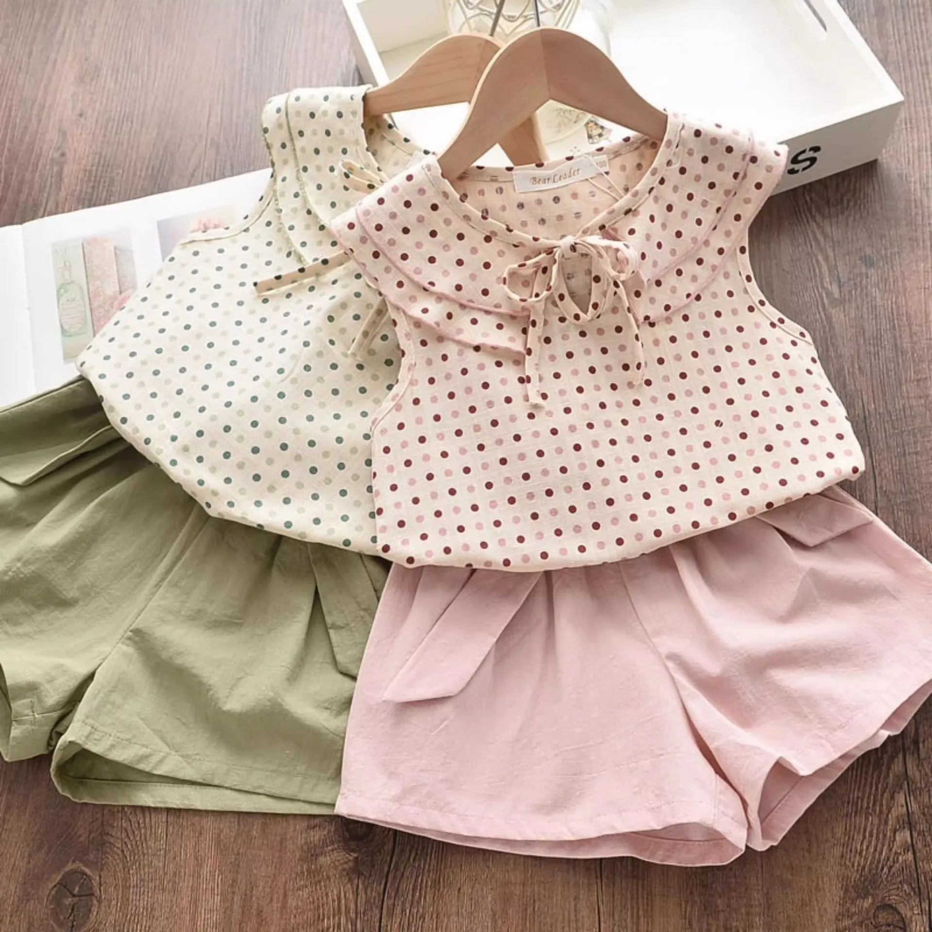 Girls' Foreign Shorts Set Summer Fashionable 2025 New Children's Summer Two-piece Set Women's Short Summer Short Sleeves