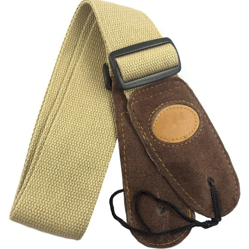 Cowhide Head Cotton Guitar Strap Electric Guitar Folk Guitar Acoustic Universal  strap