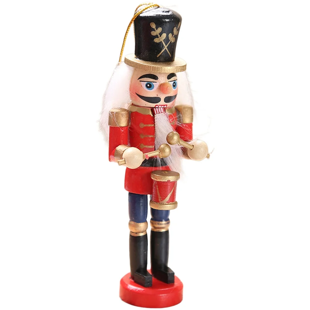 

Wooden Nutcracker Soldiers Set of 6 Classic Handmade Christmas Tree Ornaments Multicolor Holiday Decoration 13cm