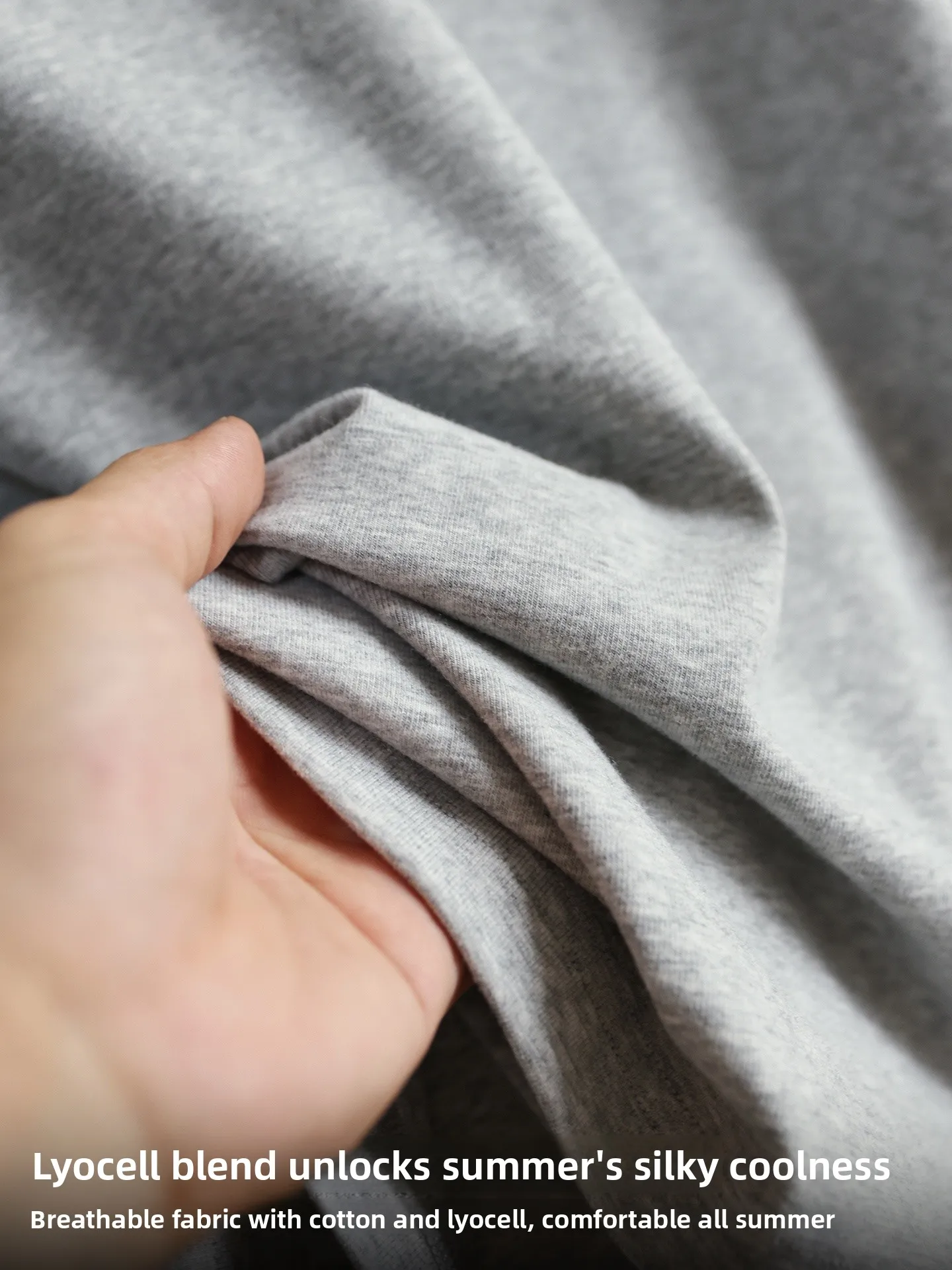 American Retro Stand Collar Half Zip Short Sleeve Men's Summer New Loose Grey Breathable Cool Feeling Half Sleeve T-Shirt Top