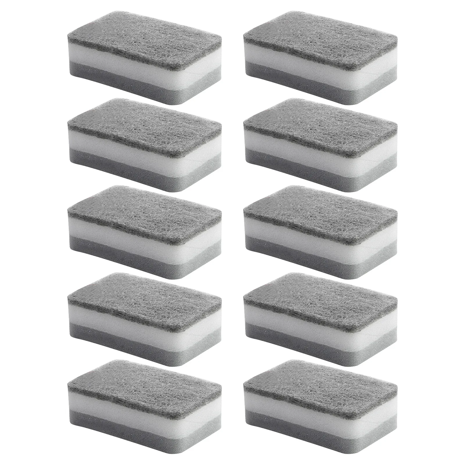 

10pcs Cleaning Sponge Kitchen Scrubber Dishwashing Tool Multi-Use Sponges For Pots Pans Dishes Sink Range Hood Rust Removal