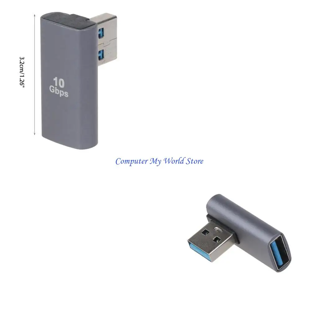

USB to USB Adapter 90 Degree USB to USB Converter Connector for Laptop 10Gbps Data Sync
