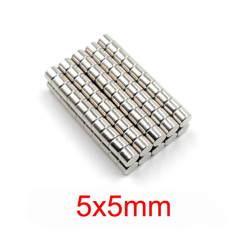 

50/100/200Pcs 5x5mm N35 Neodymium Magnet NdFeB Round Super Powerful Strong Permanent Magnetic imanes Disc Fridge Magnet