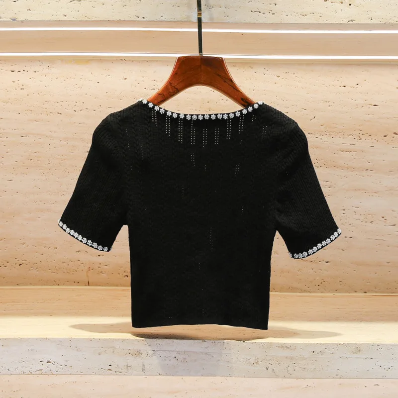 CHUJIE 2025, neues, robustes Kristallstrick-Set – bauchfreie Strickjacke mit Rundhalsausschnitt und ärmelloses Slip-Kleid, vielseitig einsetzbar für Frühling/Sommer/Herbst