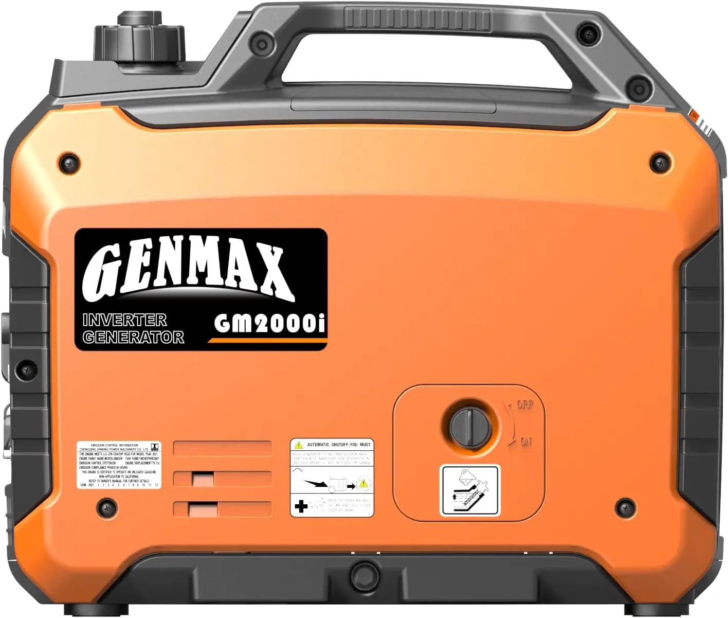 Imagem -05 - Gerador Portátil Genmax Motor a Gás Ultra Silencioso 2000w Ecológico Função Modo Eco Ultra Leve Adequado para Backup Casa